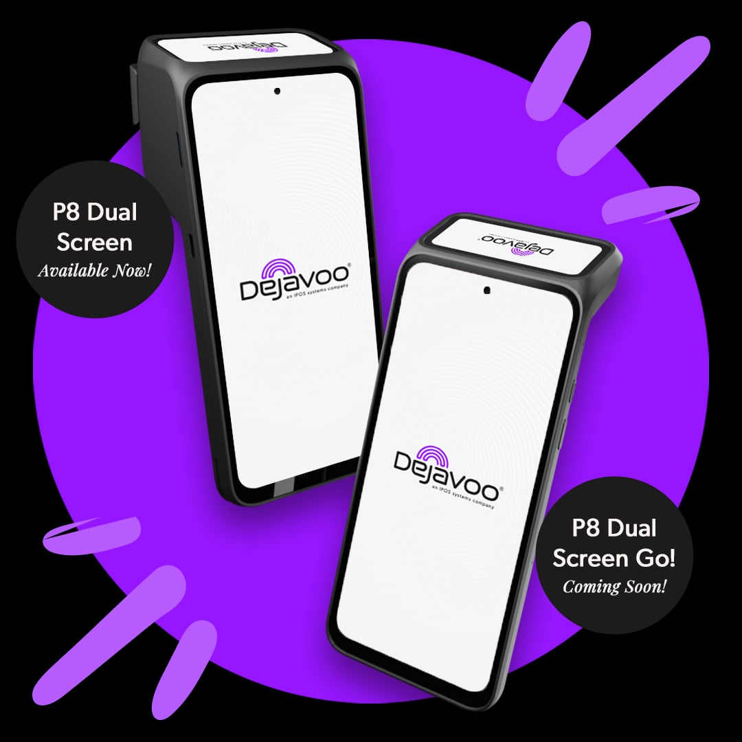 Dejavoo P8 dual-screen terminals